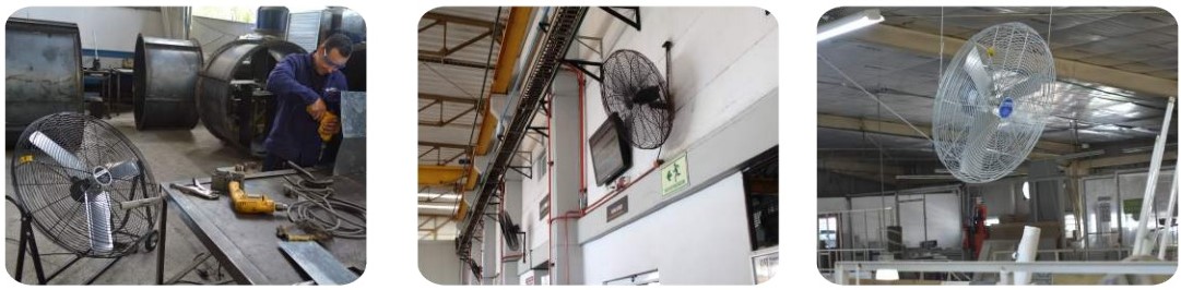 Ventiladores industriales en funcionamiento línea B36