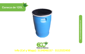 Caneca plástica de 120 litros