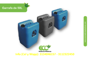Garrafas plásticas de 50 litros