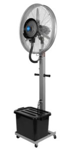 Ventilador con agua nebulizada