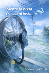 Ventilador Cool Fan 26 con pulverizador de agua