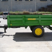 Carro agrícola de un eje, 4TN, con volteo posterior hidráulico