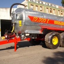 Cisterna de purín, purinera, 10.000 litros tandem galvanizada