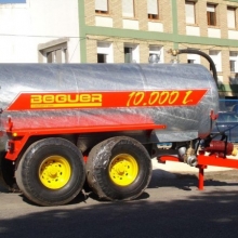 Cisterna de purín, purinera, 10.000 litros tandem galvanizada