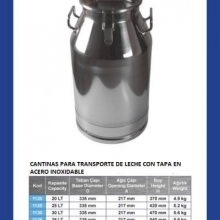 Cantinas para leche 
