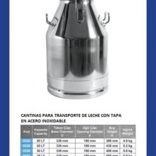 Cantinas para leche 