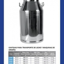 Cantinas para leche 
